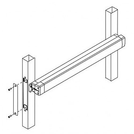 Adams Rite Ms1850s Template.pdf Adams Rite BFK-MS1850-10-628 MS1850S Deadlock Faceplate