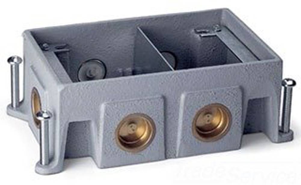 Floor Boxes Rectangular Wiremold 880S2 Rectangular Floor Box, 2-Gang, Depth: 3-15/32