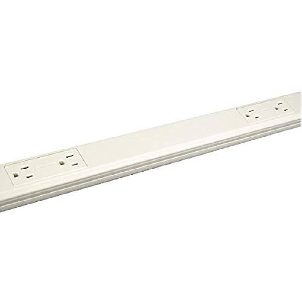 Wiremold Non-Metallic Plugmold Outlet Strip, 4 Outlets, 12" Centers, 4 ...